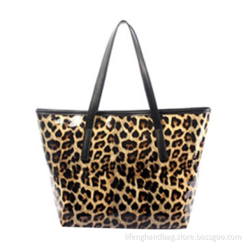 2014 fashion leopard print PU leather handbags for ladies